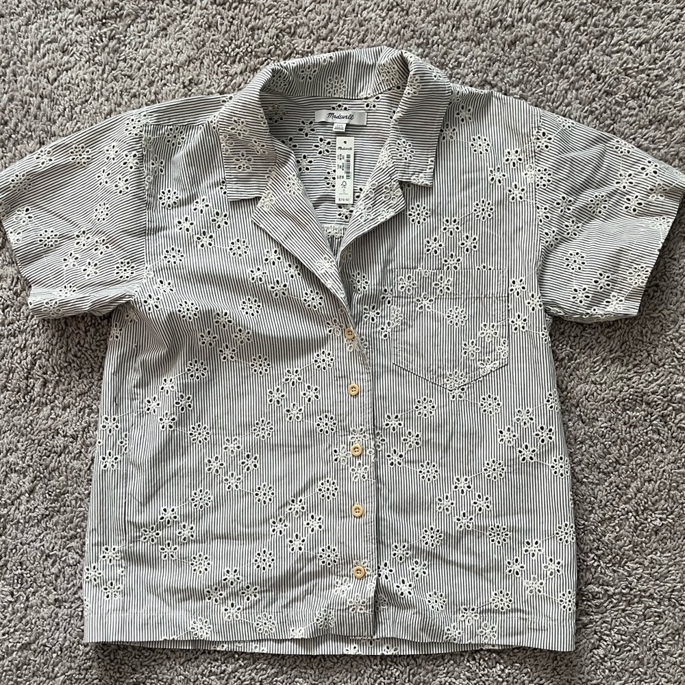 Madewell Embroidered Button Down